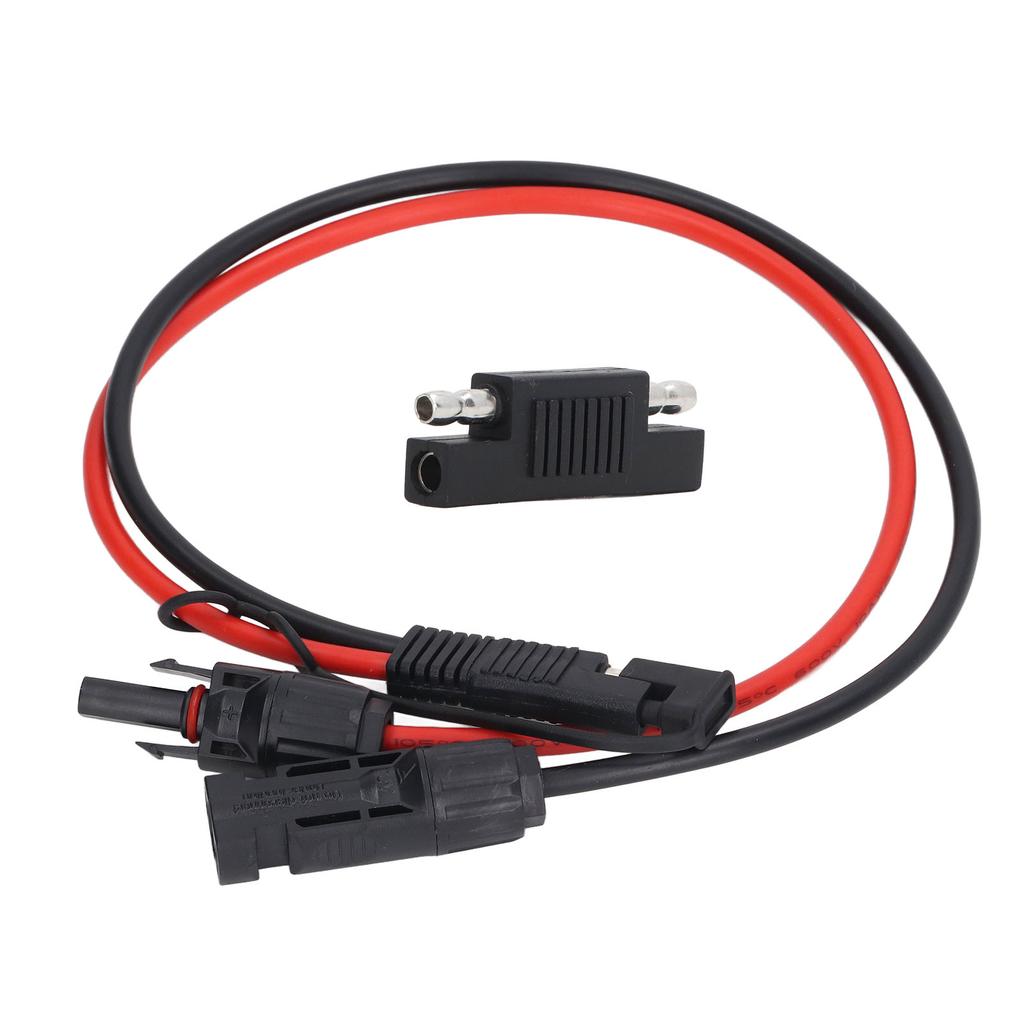 Solar Panel to SAE Adapter Cable PV Connector Solar Extension Cable with Waterproof Cap 10AWG 0.60m