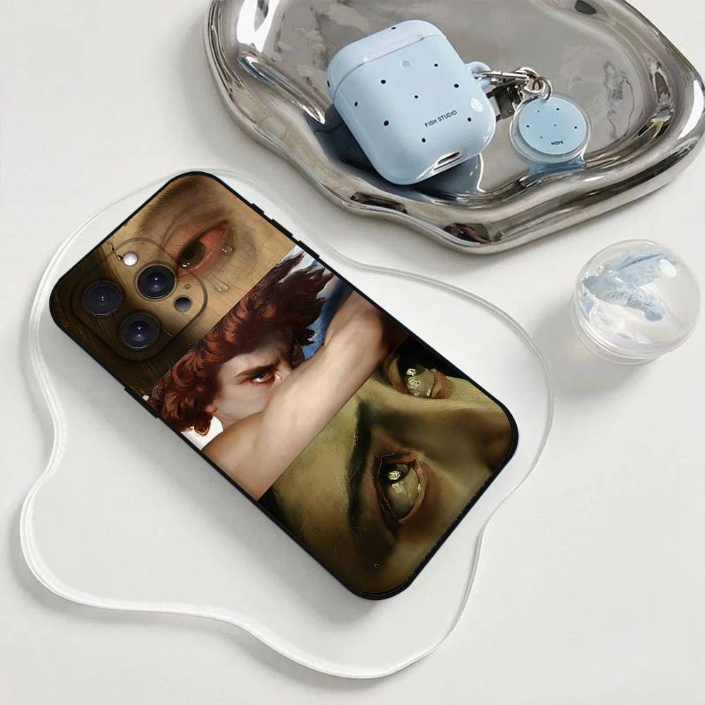 Painting The Fallen Angel A-Alexandre Phone Case For Iphone 17 16 15 11 13 14 Pro Max X Xr Xs Max 12mini Black Shell Cover Case