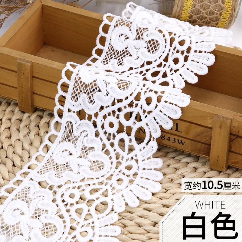 Vodou rozpustná krajka s výšivkou květů Šířka látky 10,5 cm Ruční výroba DIY Záclony Lem sukně Oblečení Dekorace Doplňky