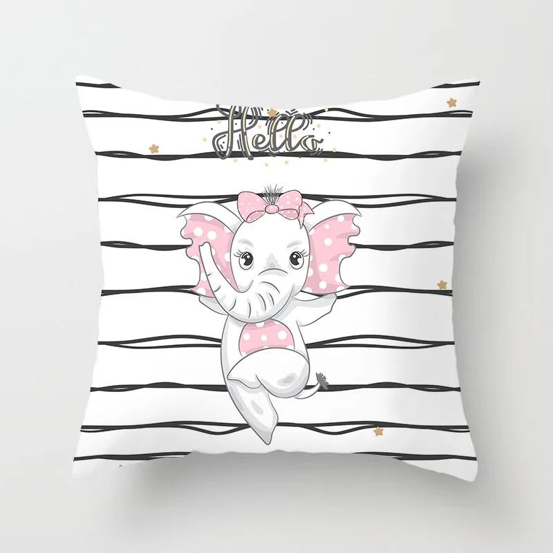 Office Living Room Home Pillowcases Various Animal Cartoon Pattern Pillowcases Car Ornaments