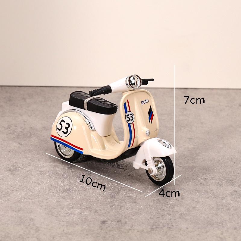 Retro Alloy Pull-Back Motorcycle Scooter Model Toy for Kids