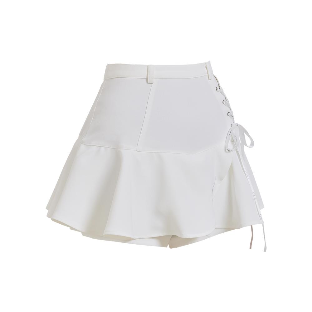 J Jane Lace-Up Flower Culottes (White)