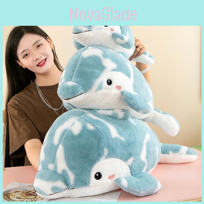 Cute Dolphin Plush Toy For Girls Large Size Stuffed Animal Pillow Wholesale Birthday Gift
