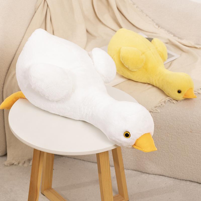 Snuggly And Soft White Goose Pillow Doll Ideal For Kids Room Decor Comfort And