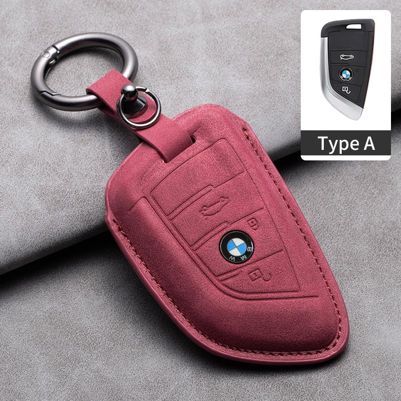 Car Key Case Cover Shell For BMW F20 F10 F20 F30 F80 X1 X3 X5 X6 X7 G20 G30 G01 G02 G05 G11 1 3 5 7 Series Leather Car Keychain