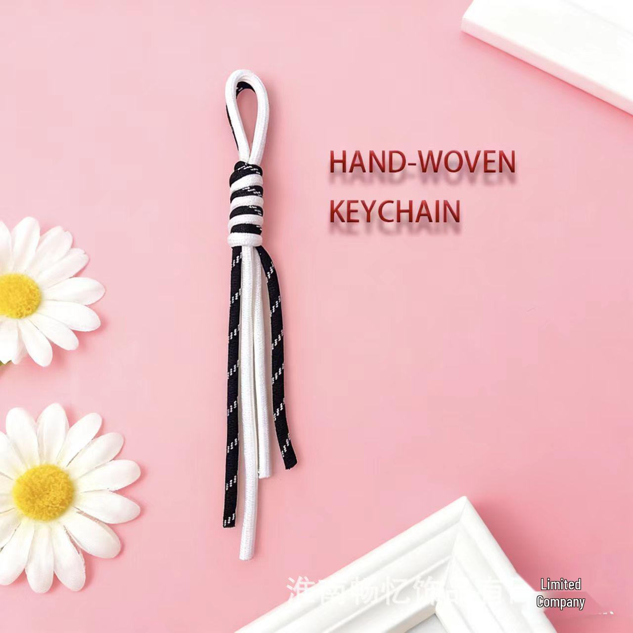 Adjustable Woven Lanyard: Mobile Phone Wrist Strap, Keychain, Bag Charm, and Car Pendant.