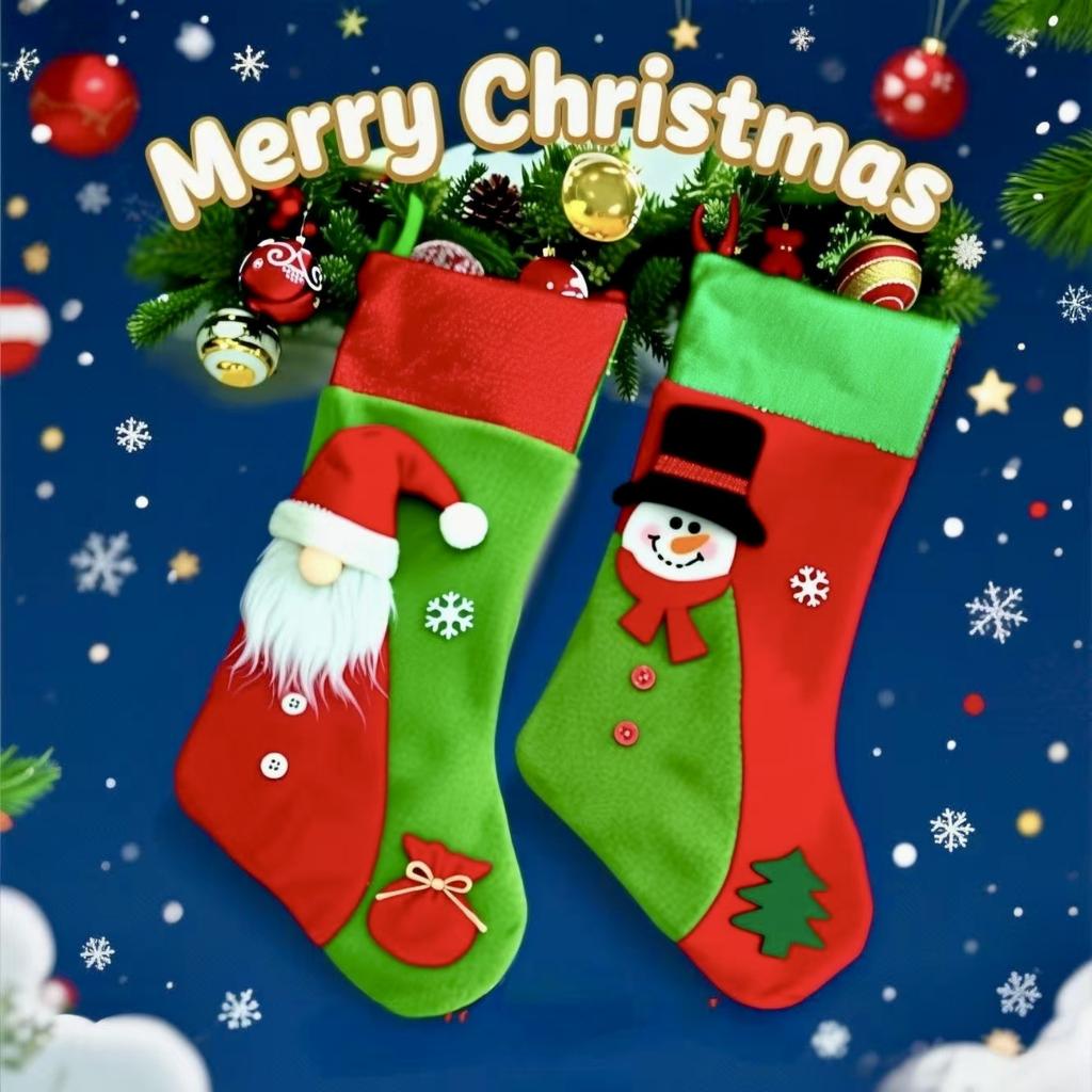 GildedPlush Christmas Socks, Gift Bags, ChristmasCandies, Gifts And Decorative Items