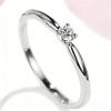 Xiaomi Huitan Single Cubic Zirconia Proposal Ring for Women Bridal Wedding Band Trendy Simple Style Engagement Accessories Jewelry