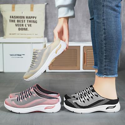 Women's Shoes 2025 Spring and Summer Women's Shoes Casual Breathable Half-slippers