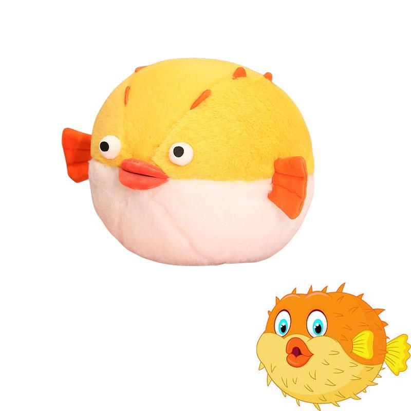 Adorable Ocean Pufferfish Crocodile Plush Toy For Kids Wholesale 40cm 60cm 80cm 35cm 45cm 60cm