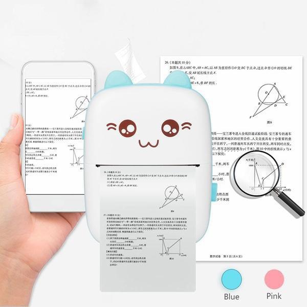 Mini Printer for IPhone and Android, Wireless Mini Photo Printer Label Printer, Portable Mini Thermal Printer for Printing Label
