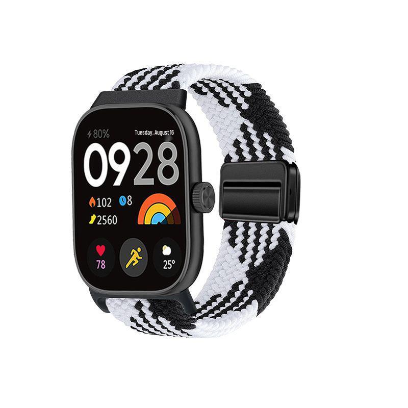 Compatible with Xiaomi Band 8/9 Pro and Redmi Watch 4/5/6: Magnetic Buckle Woven Strap