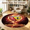 Round Rug Custom Nameracing Club De Lens Pattern Non Slip Carpet Home Floor Decor