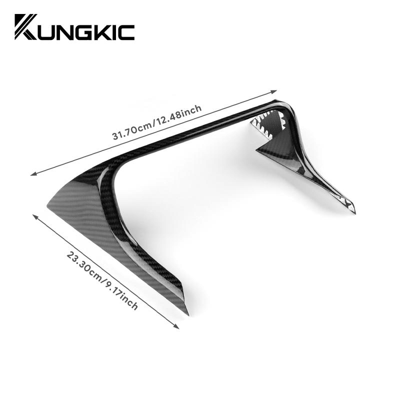 Trockenkarbonfaser für KIA Stinger 2018 Auto Mittel-Klimaanlagenrahmen Hartkarbonfaser-Abdeckung LHD Zierleisten Zubehör