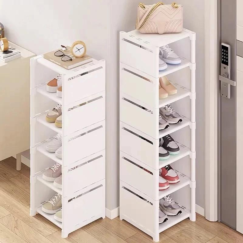 Adjustable Shoe Rack Storage Organizer Shoe Hanger Shoe Cabinets Space Saving Sneakers Organizer for Wall Corner Shoes Shelf