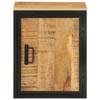 VidaXL Armoire de Salle de Bain, Placard de Toilette avec Porte et Compartiment, Meuble de Rangement, Moderne, Bois Massif 358573