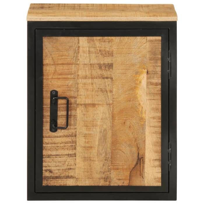 VidaXL Armoire de Salle de Bain, Placard de Toilette avec Porte et Compartiment, Meuble de Rangement, Moderne, Bois Massif 358573