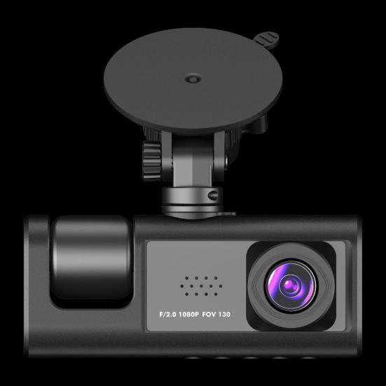 1 Set Car Video Recorder 3 Lenses Night Vision with Power Cable 150mAh USB2.0 DVR ABS Car Dash Cam Front Rear Video Recorder Car Supply