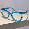 Oversized Cat Eye Women Eyeglasses with Pearls Stylish Blue Light Blocking Spectacles Trendy Multicolor Computer Eyewear