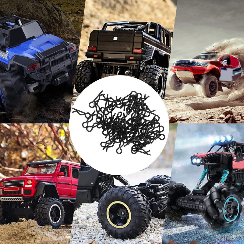 60PCS RC Car Body Clip 17mm 1.0mm Dia Easy Removal Installation for 1Celsius16 1Celsius18 RC Car Truck