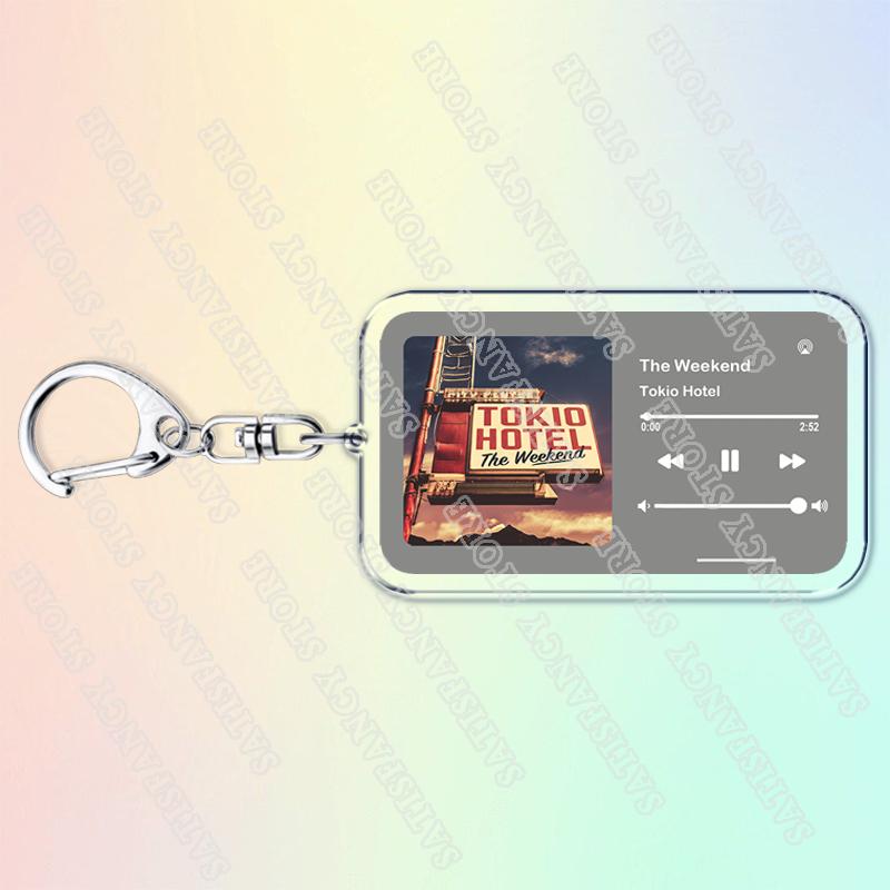 Portachiavi Musicali Tokio Hotel per Donne Accessori Borsa Automatico Schrei Monsoon Tom Bill Kaulitz Canzoni Portachiavi Gioielli Regali per Fan