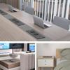 Recessed Power Strip with 2 Sockets USB A USB C Ports Embedded Furniture Charging Station for Desk Nightstand Cabinet