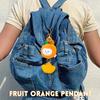 Cute Fruit Orange Pendant Plush Toy Doll Bag Hanging Ornament Keychain As A Gift For Girlfriend