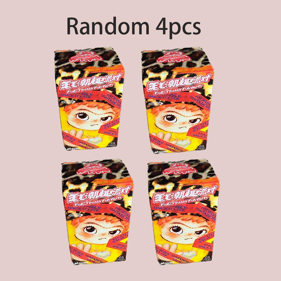 Wakuku Genuine Fuzzy Trendy Fun Party Series Blind Box Vinyl Action Figure Pendant Face Mystery Gift for Children Surprise Toy