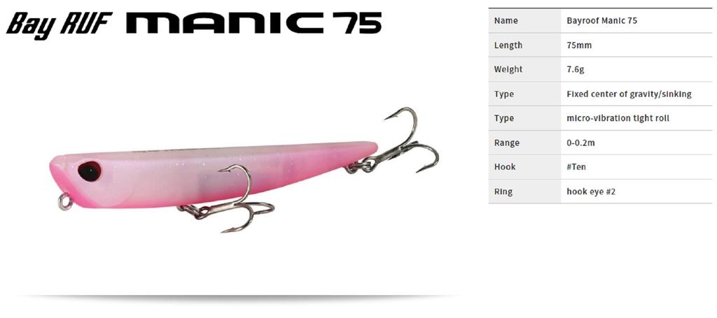 Duo Bay Ruf Manic 75 Pencil Sinking Lure COA0585 (6596)