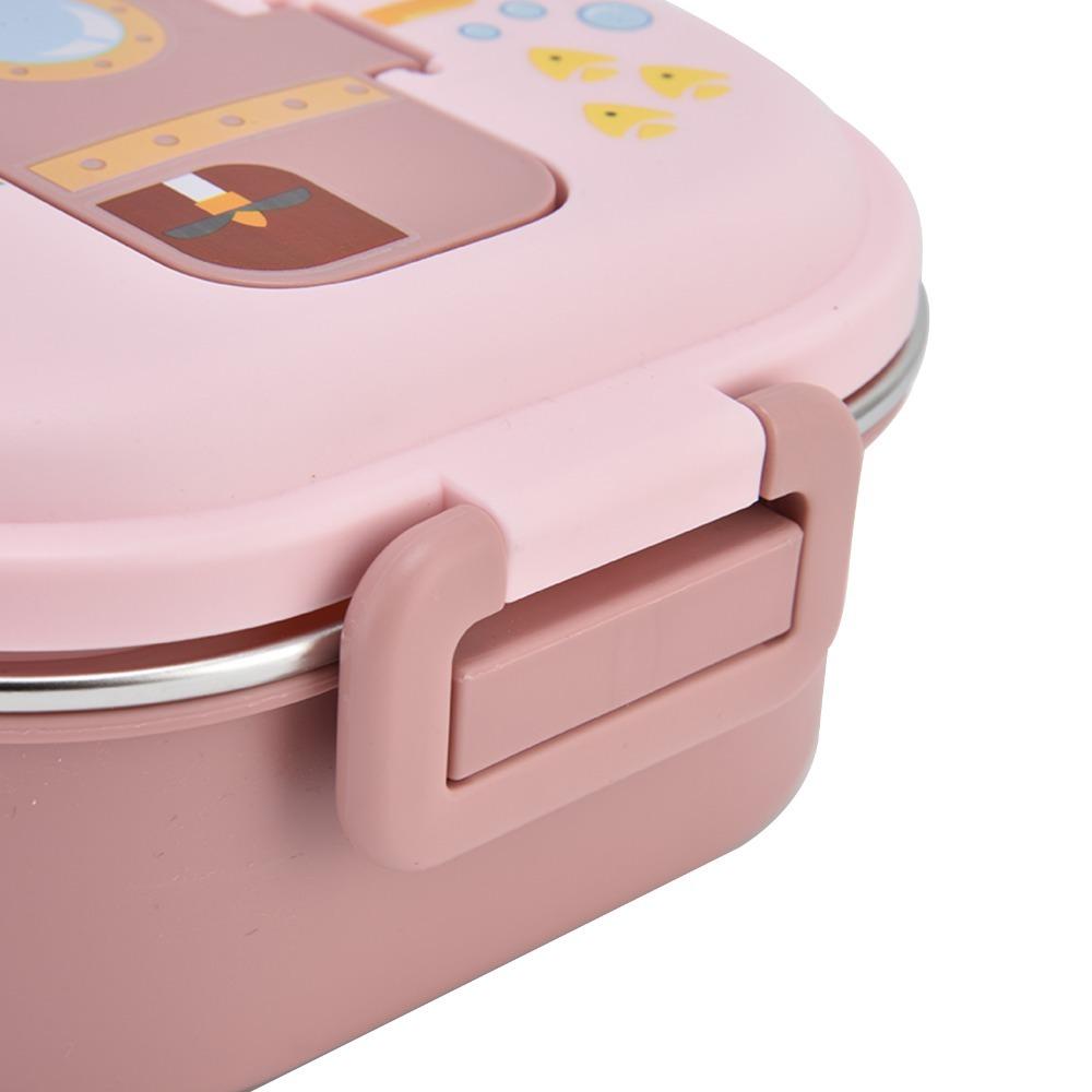 Lunch Box Termico a 3 Scomparti con Ciotola per Zuppa Contenitore per Alimenti Per Viaggio