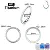 G23 Titan Opal Stein Hohe Segmentringe Offen Kleine Nasen Septum Clicker Ohrringe Tragus Helix Piercing Körperschmuck Ring Stecker