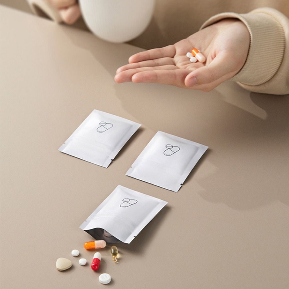30Pcs Self Sealing Zippered Pill Pouch Medicine Storage Container  Travel Accessories