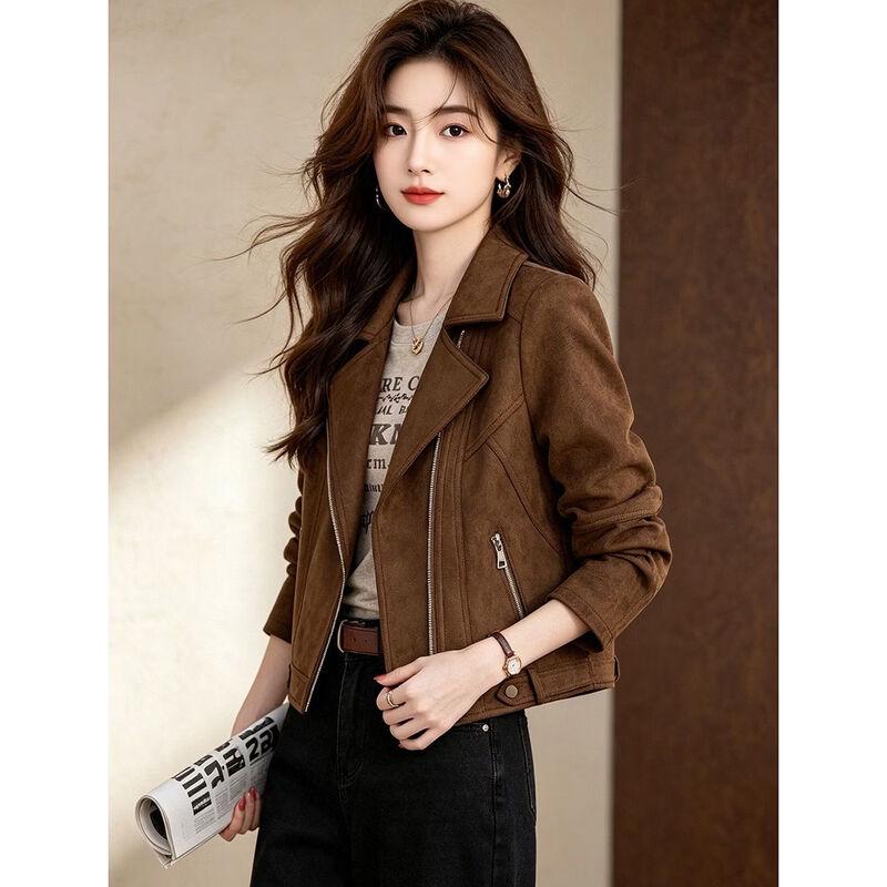 D.F.DEAR Women's Chic Lapel Short Jacket
