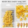 3D Resin Flower Bees Nail Art Decorations for Spring Summer Creative Designs
