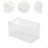 CD Storage Box Countertop Basket Rectangle Metal Mesh Open Bin for Bedroom