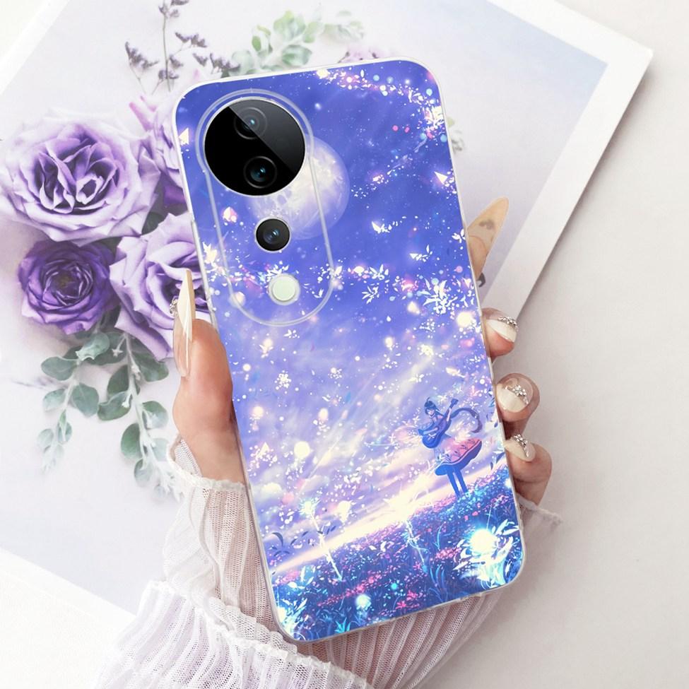 Casing For Vivo S19 Pro Clear Case Aesthetic Luxury Cute Fashion Flower Funny Painted Funda For Vivo S19Pro V2362A Cover