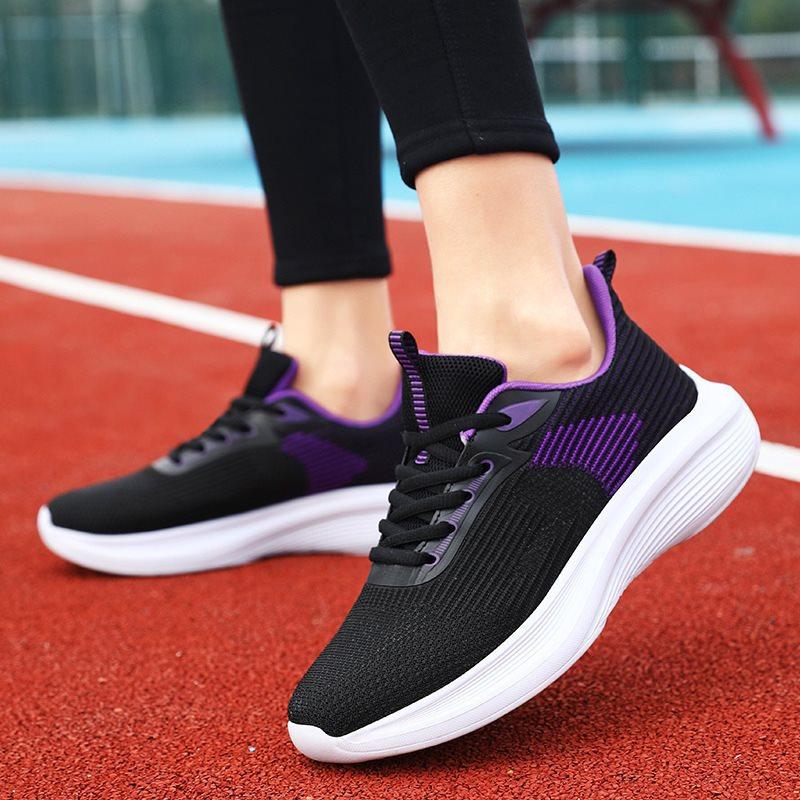 Breathable Single Shoe Sports Shoes Women's Shoes Flat Bottomed Summer Thick Soled Shoes Lightweight Women's Cool Sports Casual Running Shoes