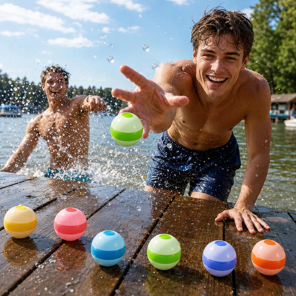 Silicone Water Ball Portable Leak Proof Spherical Container for Liquid Storage and Dispensing Suitable for Travel and Outdoor Use
