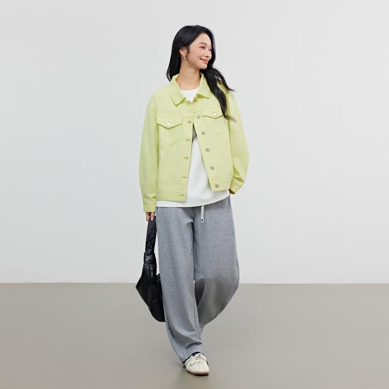 Elva' Island Women's Loose Fit Lapel Denim Jacket