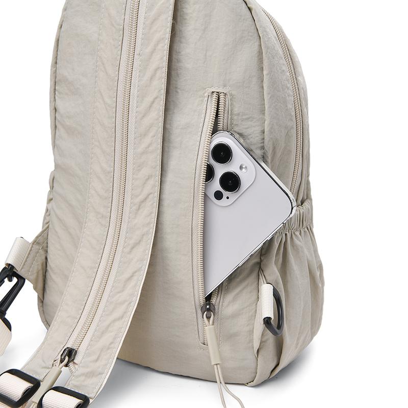 Plecak Podróżny Jednokolorowy Lekki o Dużej Pojemności Wielofunkcyjna Torba na Piersi Torba Crossbody dla Dojeżdżających