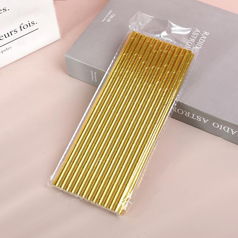 50/100pcs Disposable Paper Drinking Straws for Wedding Bridal Shower Birthday Party Decoration Baby Shower Favors Supplies