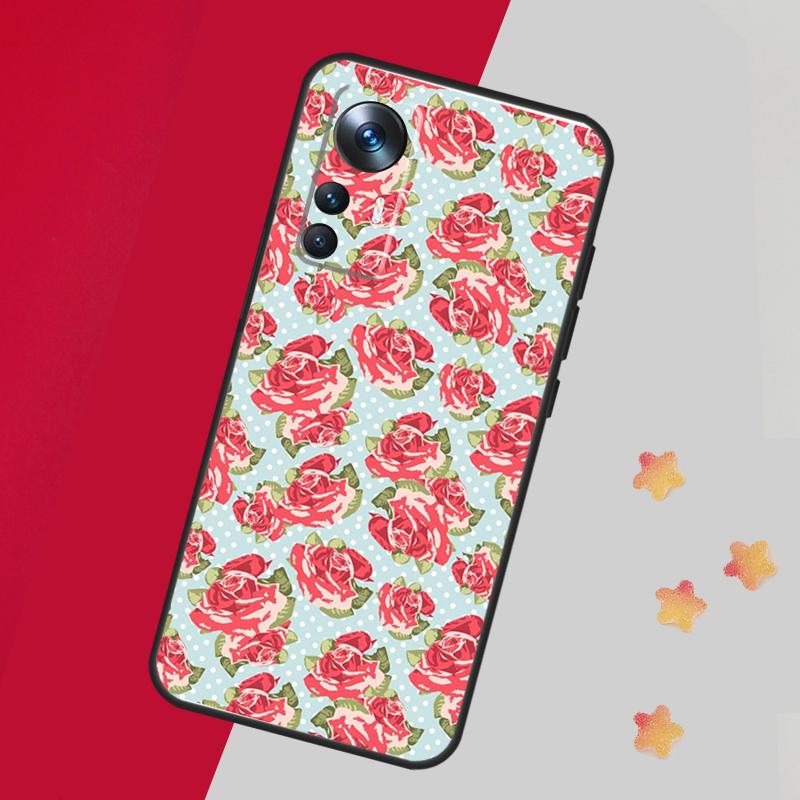 Floral Chic Roses Tulips Garden Case For Xiaomi 15 14 13 Ultra 11T 12T 13T 14T Pro Cover For POCO X7 X6 X3 X5 F5 F6 F7 Pro
