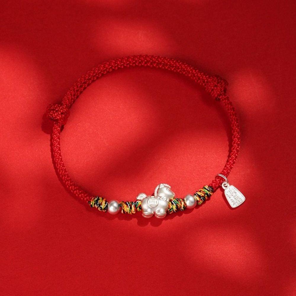Good Luck Charm Horse Year Bracelet Money Drawing Zodiac Bracelet Unisex Lucky Bracelet For Women