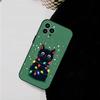 Cute Black Cat For IPhone 15 16 14 Plus 13 12 11 17 Pro Max 17 Air Black Soft Phone Cover