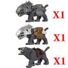 MOC Medieval Wolf Building Blocks Castle Army Knight Soldiers Figures Mount Animal Bricks Toys Gift DF004