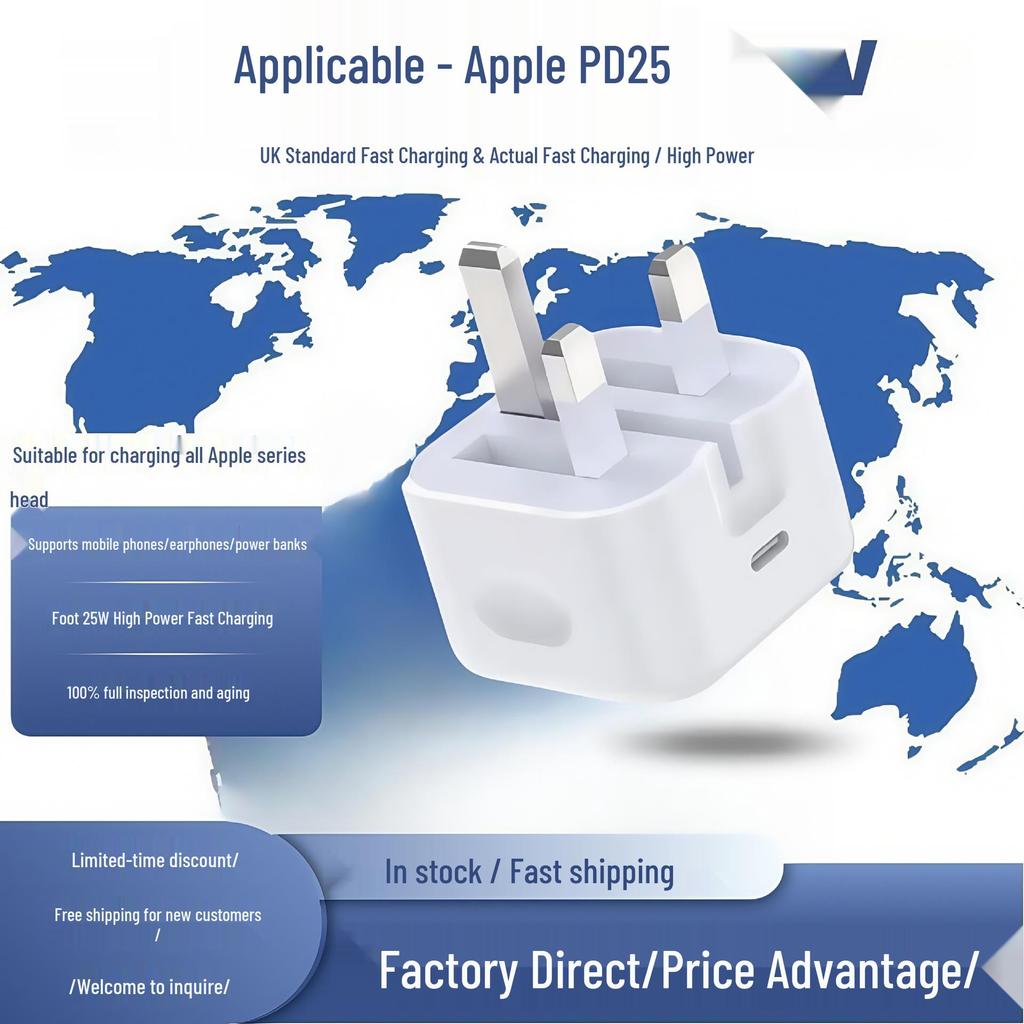 PD25W Fast Charger for Apple iPhone 16/14/13 - US/EU Spec