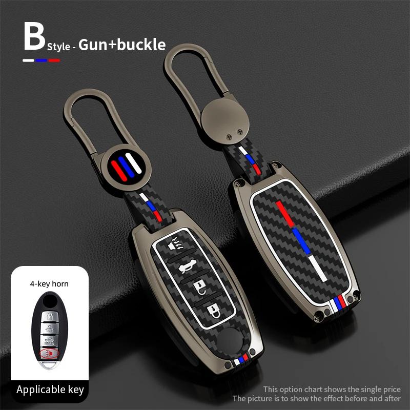 

Zinc Alloy Car Key Case Cover 2/3/4/5 Button For Nissan Rogue Altima Maxima Sentra X Trail Patrol Murano Pathfinder Armada Versa