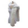 Women Long Scarf Solid Color Thickened Scarf Imitation Fox Fur Versatile Soft Scarf Winter Outdoor Wear