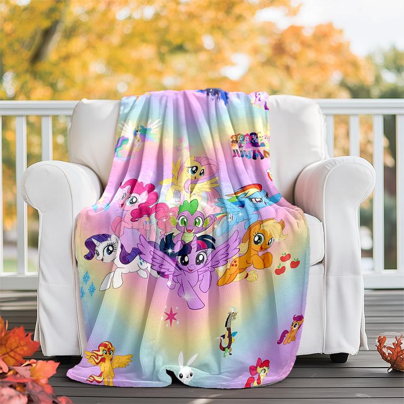 1pc My Little Pony3 Theme Blanket - Digital Print, Polyester, Cozy for All Seasons, Perfect for Outdoor, Camping, and Travel
