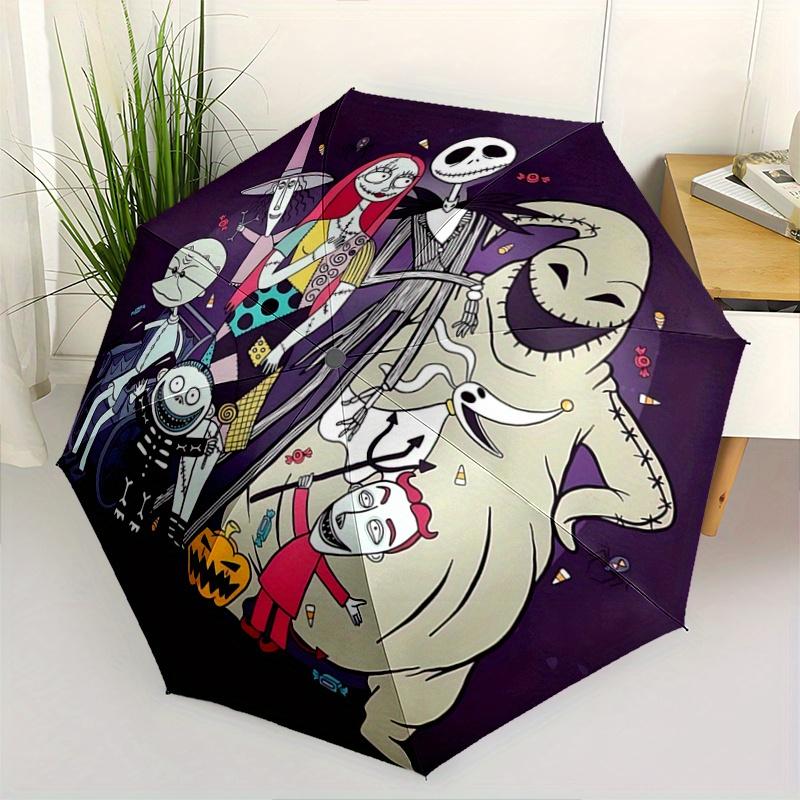 

1pc Jack and Friends Pattern Umbrella, Fashionable, Personalized, High-Value Folding Umbrella, a Must-Have for Summer, 8-Rib Durable Iron Fr